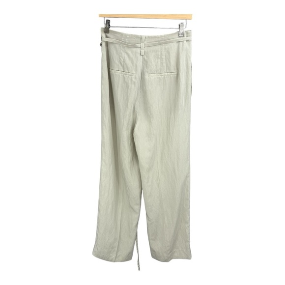 Vince Cream High Rise Tie Waist Lightweight Tencel Trouser Pants Size 2 - Picture 2 of 5